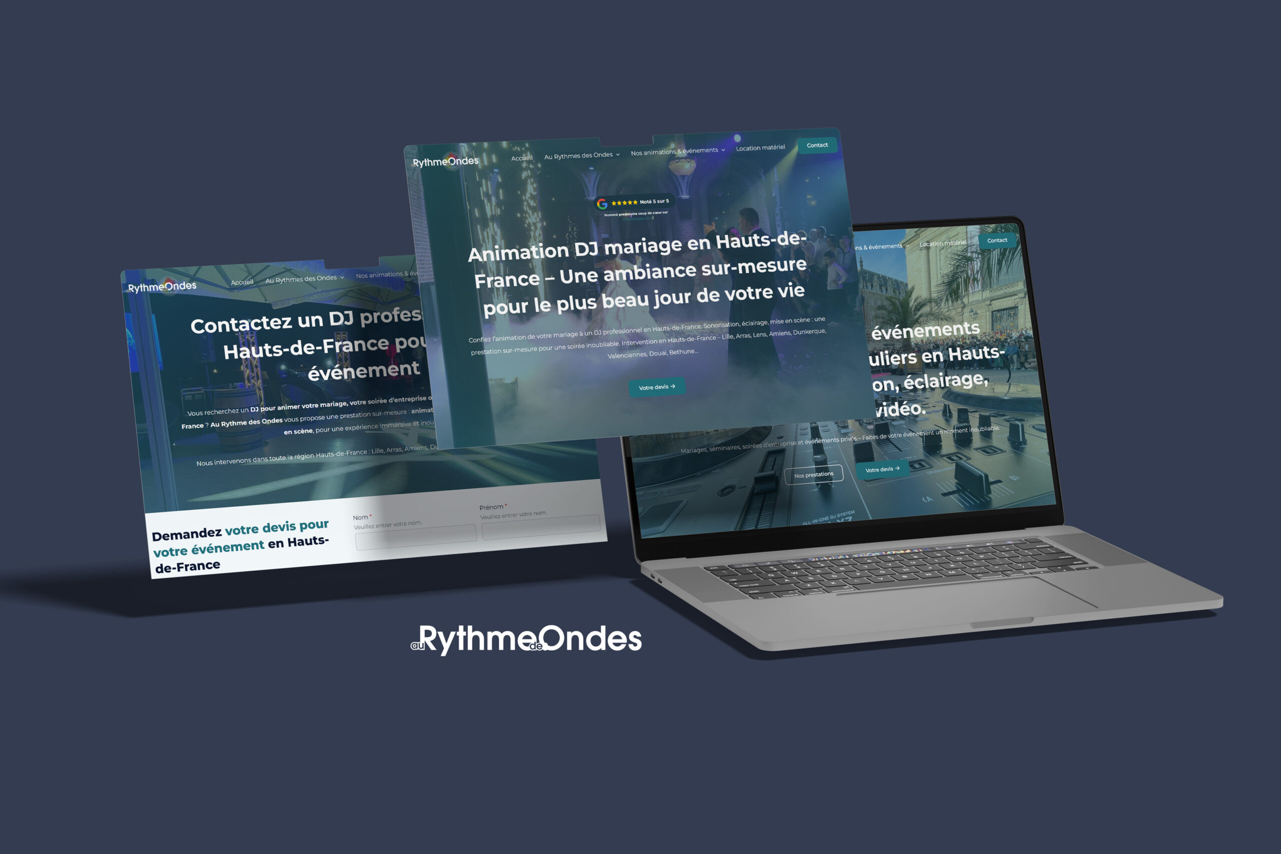 Création de site web pour DJ