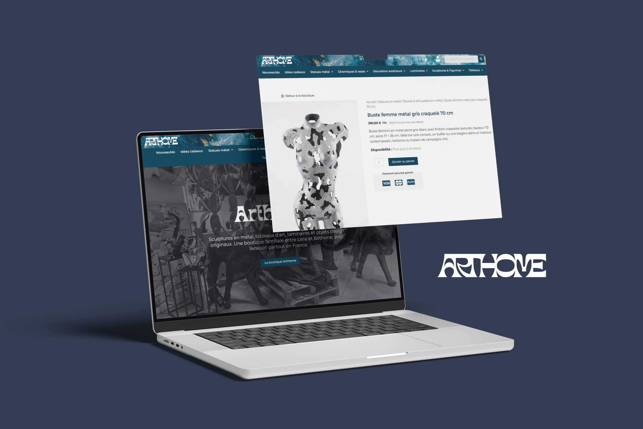 Création de site internet pour une boutique de décoration